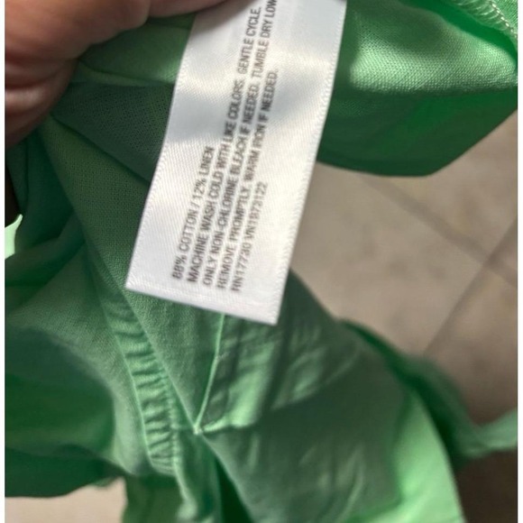 NWT Universal Thread cropped linen blend button down size large - Picture 5 of 8